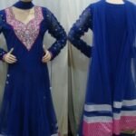Blue and Pink Anarkali Suit