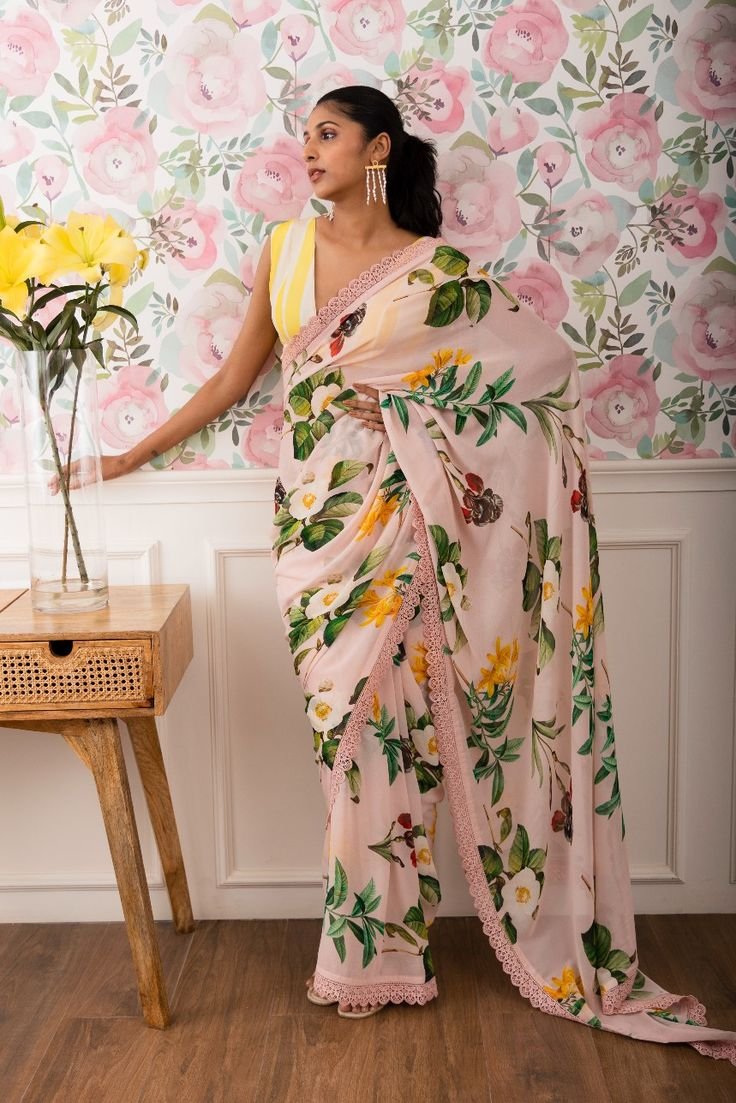 The Forest Emerald Saree - Image 4